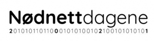 Nodnettdagene logo with text and numbers below