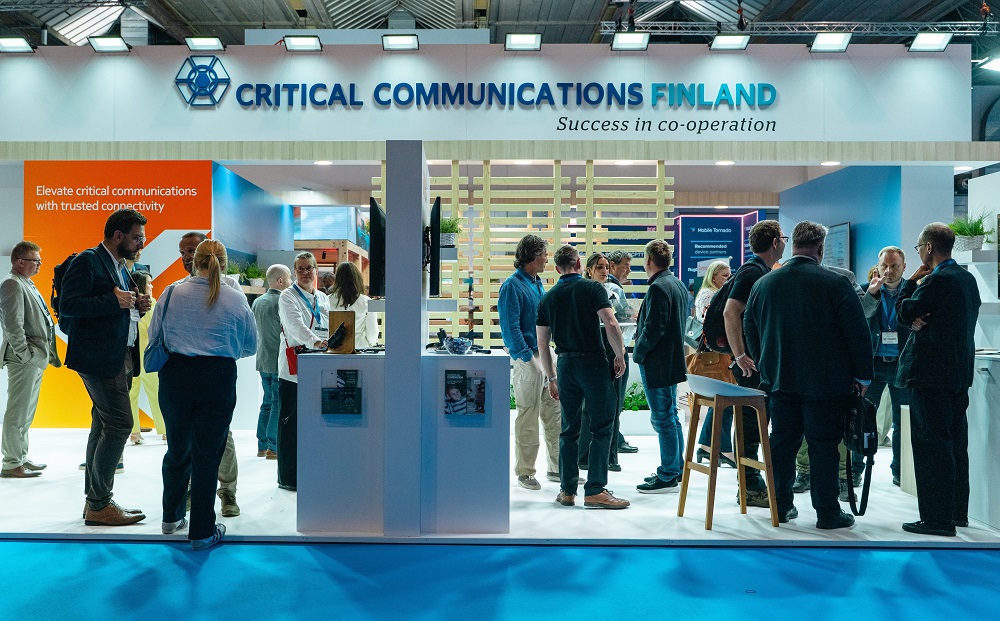 Critical Communications Finland pavilion at Critical Communications World 2025 Brussels with plenty of interested participants for success in cooperation